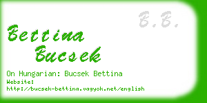bettina bucsek business card
